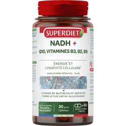NADH Complexe réduit Q10 60 gélules Super Diet Super Diet  dans votre magasin bio en ligne Etiketbio.eu