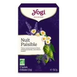 Infusion Nuit Paisible bio Yogi Tea x17 Yogi Tea  dans votre magasin bio en ligne Etiketbio.eu