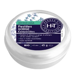 Pastilles gorge bio Herbes et Traditions 45 g Herbes et Traditions  dans votre magasin bio en ligne Etiketbio.eu