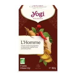 Yogi Tea L’Homme bio – infusion 17 sachets Yogi Tea  dans votre magasin bio en ligne Etiketbio.eu