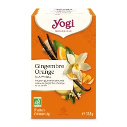 Yogi Tea Gingembre Orange Vanille bio 17 sachets Yogi Tea  dans votre magasin bio en ligne Etiketbio.eu