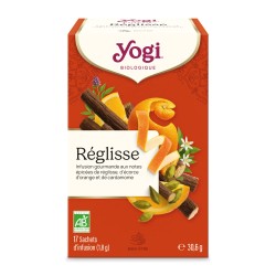 Yogi Tea Réglisse bio, 17 sachets Yogi Tea  dans votre magasin bio en ligne Etiketbio.eu