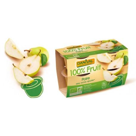 PUREE DE POIRE 4X100G | DANIVAL | Acheter sur EtiketBio.eu