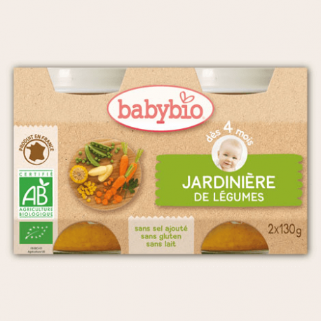 JARDINIERE DE LEGUMES 2X130G | BABYBIO | Acheter sur EtiketBio.eu