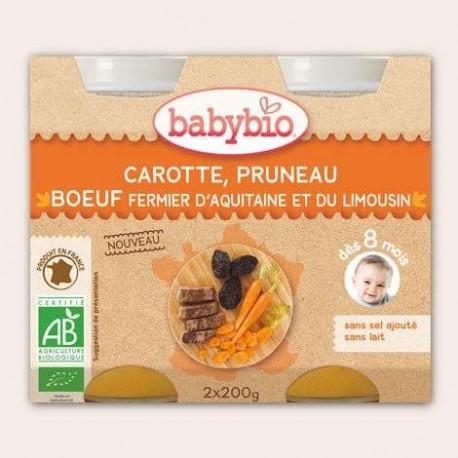 CAROTTE PRUNEAU BOEUF FERMIER 2X200G | BABYBIO | Acheter sur Etiket...