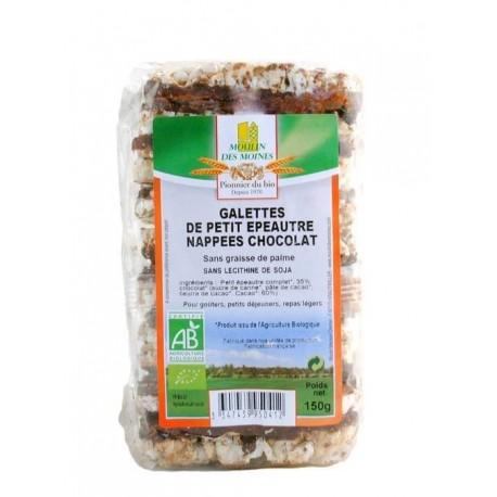 Galettes de petit epeautre nappees chocolat 150 g Moulin des Moines dans votre magasin bio en ligne Etiketbio.eu Galettes de petit epeautre nappees chocolat 150 g Moulin des Moines dans votre magasin bio en ligne Etiketbio.eu