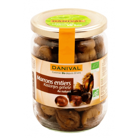 Marrons entiers au naturel 320g Danival  dans votre magasin bio en ligne Etiketbio.eu Marrons entiers au naturel 320g Danival  dans votre magasin bio en ligne Etiketbio.eu