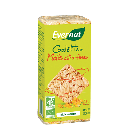 GALETTES DE MAIS EXTRA-FINES 130G, EVERNAT