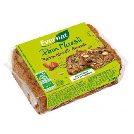 PAIN MUESLI RAISIN NOISETTE AMANDE 300G | EVERNAT | Acheter sur Eti...