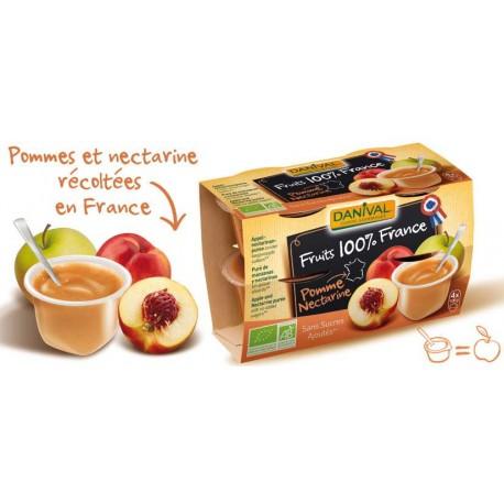 Puree pomme et nectarine france 4x100g Danival  dans votre magasin bio en ligne Etiketbio.eu