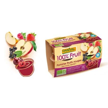 PUREE FRUITS ROUGES 4X100G | DANIVAL | Acheter sur EtiketBio.eu