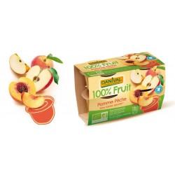 DESSERT DE FRUITS POMME PECHE 100% 4X100G DANIVAL  dans votre magasin bio en ligne Etiketbio.eu