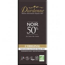 TABLETTE CHOCOLAT NOIR SUCRE 50% CACAO S DARDENNE  dans votre magasin bio en ligne Etiketbio.eu