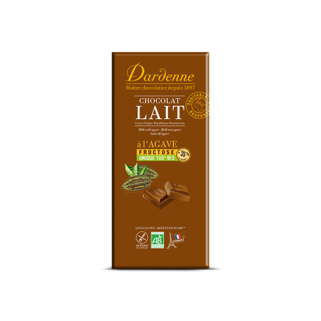 CHOCOLAT LAIT AGAVE 100G | DARDENNE | Acheter sur EtiketBio.eu