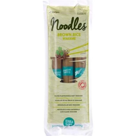 NOUILLES CHINOISES RIZ BRUN ET WAKAME 250G TERRA SANA  dans votre magasin bio en ligne Etiketbio.eu