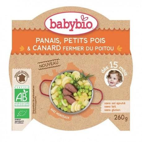 ASSIETTE PANAIS PETITS POIS CANARD FERMIER 260G | BABYBIO | Acheter...