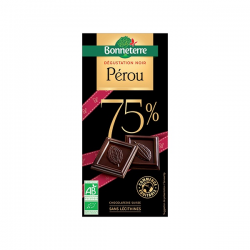 Tablette degustation noir perou 75% 80g Bonneterre  dans votre magasin bio en ligne Etiketbio.eu