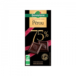 TABLETTE DEGUSTATION NOIR PEROU 75% 80G | BONNETERRE | Acheter sur ...