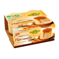 FLAN VANILLE NAPPEE DE CARAMEL 4X100G GABORIT dans votre magasin bio en ligne Etiketbio.eu