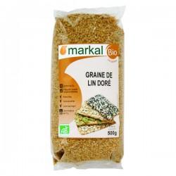 GRAINE DE LIN DORE 500G MARKAL dans votre magasin bio en ligne Etiketbio.eu