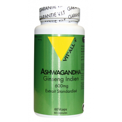 ASHWAGANDHA 600MG 60CAPS VITALL +  dans votre magasin bio en ligne Etiketbio.eu