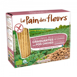 TARTINES CRAQUANTES POIS CHICHE 150G LE PAIN DES FLEURS  dans votre magasin bio en ligne Etiketbio.eu