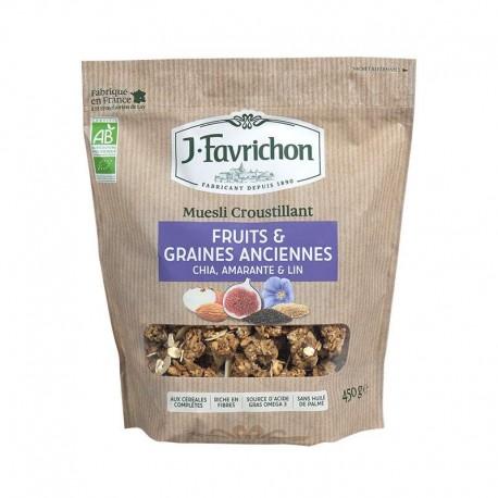 Muesli croustillant fruits et graines 450g Favrichon dans votre magasin bio en ligne Etiketbio.eu Muesli croustillant fruits et graines 450g Favrichon dans votre magasin bio en ligne Etiketbio.eu