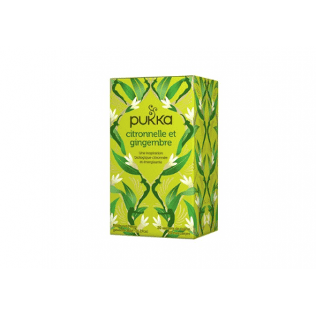 Infusion citronnelle gingembre (20 infusettes) Pukka  dans votre magasin bio en ligne Etiketbio.eu