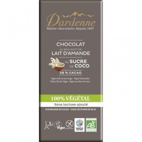 TABLETTE CHOCOLAT AU LAIT AU SUCRE DE COCO 100G VEGAN | DARDENNE | ...