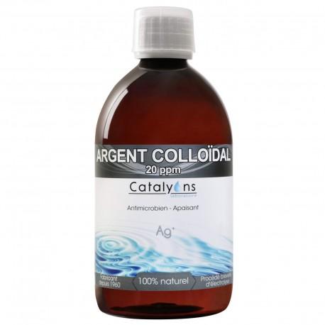 Argent colloidal 20ppm 500ml Catalyons  dans votre magasin bio en ligne Etiketbio.eu
