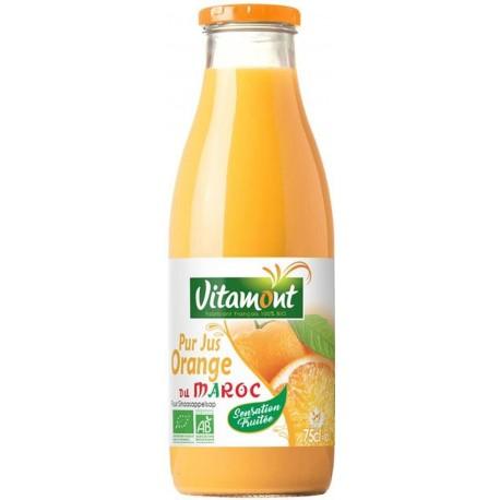 Pur jus d'orange du maroc fruite 75cl Vitamont  dans votre magasin bio en ligne Etiketbio.eu