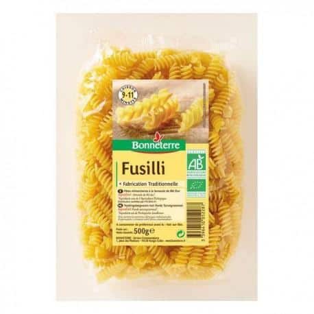 FUSILLI (TORSADE) BLANCHE 500G Bonneterre  dans votre magasin bio en ligne Etiketbio.eu