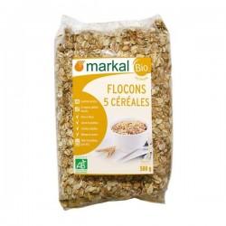 FLOCONS 5 CEREALES 500G | MARKAL | Acheter sur EtiketBio.eu