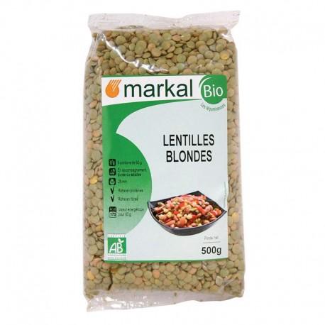 LENTILLES BLONDES 500G | MARKAL | Acheter sur EtiketBio.eu