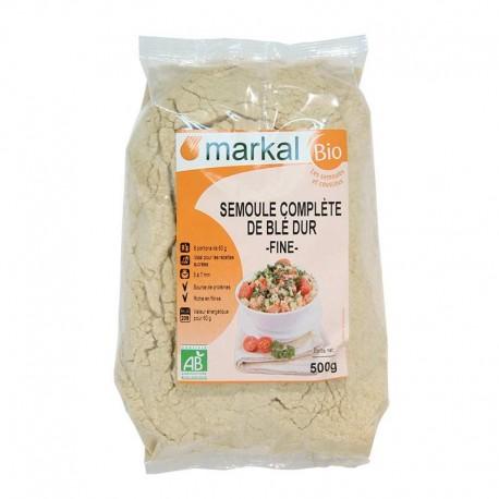 Semoule complete de ble dur fine 500g Markal  dans votre magasin bio en ligne Etiketbio.eu