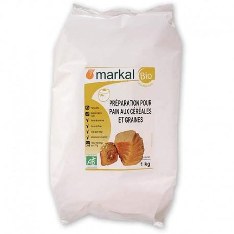 PREPARATION POUR PAIN AUX CEREALES ET GRAINES 1KG MARKAL dans votre magasin bio en ligne Etiketbio.eu PREPARATION POUR PAIN AUX CEREALES ET GRAINES 1KG MARKAL dans votre magasin bio en ligne Etiketbio.eu