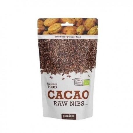 Eclats de feves - noyaux de cacao 200g Purasana  dans votre magasin bio en ligne Etiketbio.eu