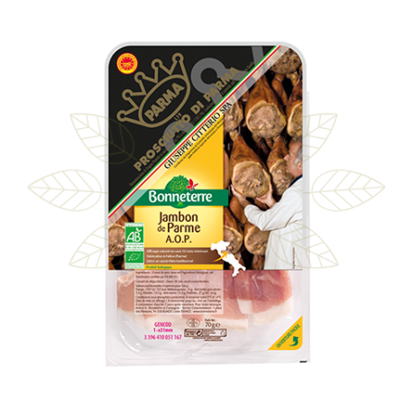 JAMBON DE PARME DOP ORIGINE ITALIE 70G CC JAMBON DE PARME DOP ORIGINE ITALIE 70G CC