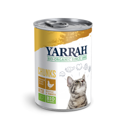 Morceaux tendres poulet chat 405 g Yarrah  dans votre magasin bio en ligne Etiketbio.eu
