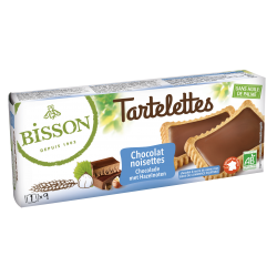 Tartelettes chocolat noisettes 150g Bisson dans votre magasin bio en ligne Etiketbio.eu