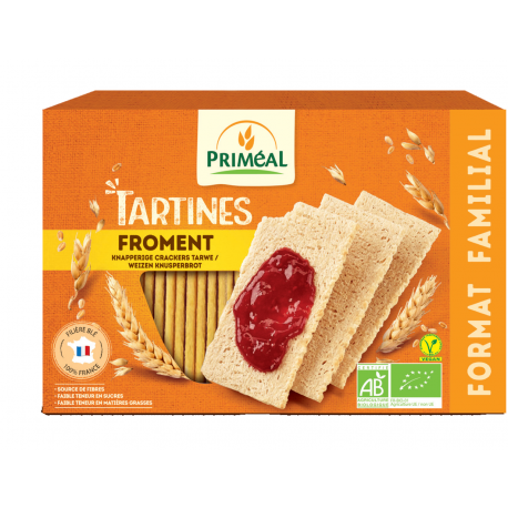 TARTINES CRAQUANTES FROMENT 250G | PRIMEAL | Acheter sur EtiketBio.eu