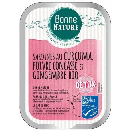 SARDINES OLIVE CURCUMA POIVRE 115G | BONNE NATURE | Acheter sur Eti...