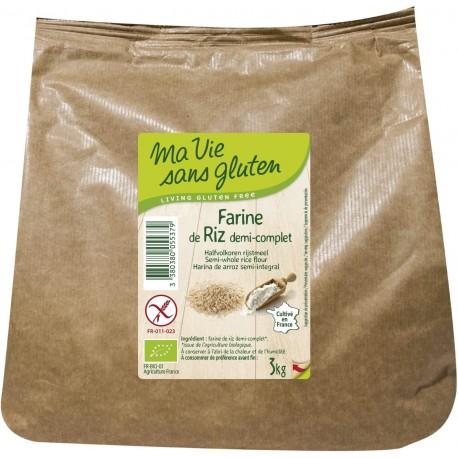 FARINE RIZ 1/2 COMPLET 3 KG | MA VIE SANS GLUTEN | Acheter sur Etik...