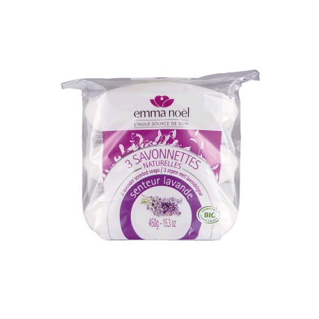 Savonnettes lavande x3 Emma Noël dans votre magasin bio en ligne Etiketbio.eu Savonnettes lavande x3 Emma Noël dans votre magasin bio en ligne Etiketbio.eu