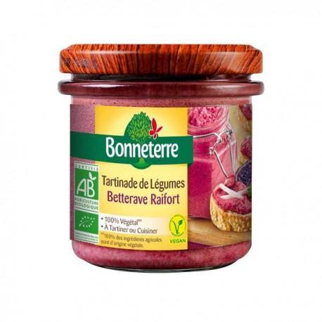 Tartinade legumes betterave raifort 135g Bonneterre  dans votre magasin bio en ligne Etiketbio.eu