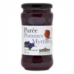 Puree de pommes myrtilles 360g Coteaux Nantais  dans votre magasin bio en ligne Etiketbio.eu