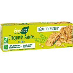 CROQUANT AVOINE NATURE 130G Evernat  dans votre magasin bio en ligne Etiketbio.eu