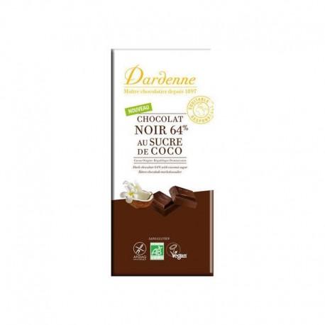 TABLETTE CHOCOLAT NOIR 64 % AU SUCRE DE COCO 100G | DARDENNE | Ache...