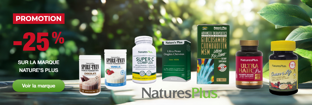 Promotion -25% sur la marque Nature's Plus