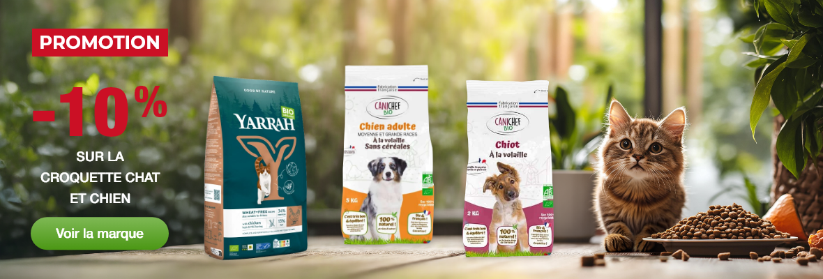 Promotion -10% croquette chat et chien
